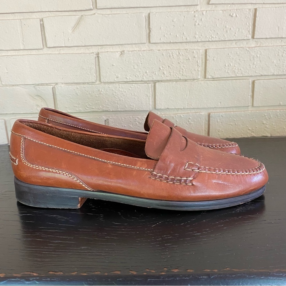 Marmocs Handmade Men's Sz 12 N Shoes Brown Leather Comfort Penny Loafers Preppy - Picture 3 of 7